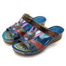Sandalen Damen PU Leder Sommer bunte Schuhe