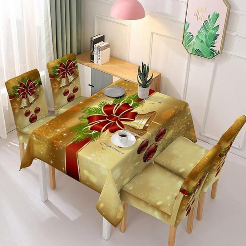 WEIHNACHTSDEKORATION STUHLBEZUG UND TISCHDECKE