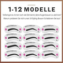 Augenbrauen-Stempel-Set mit 24 Stück verschiedenen Augenbrauen-Aufklebern