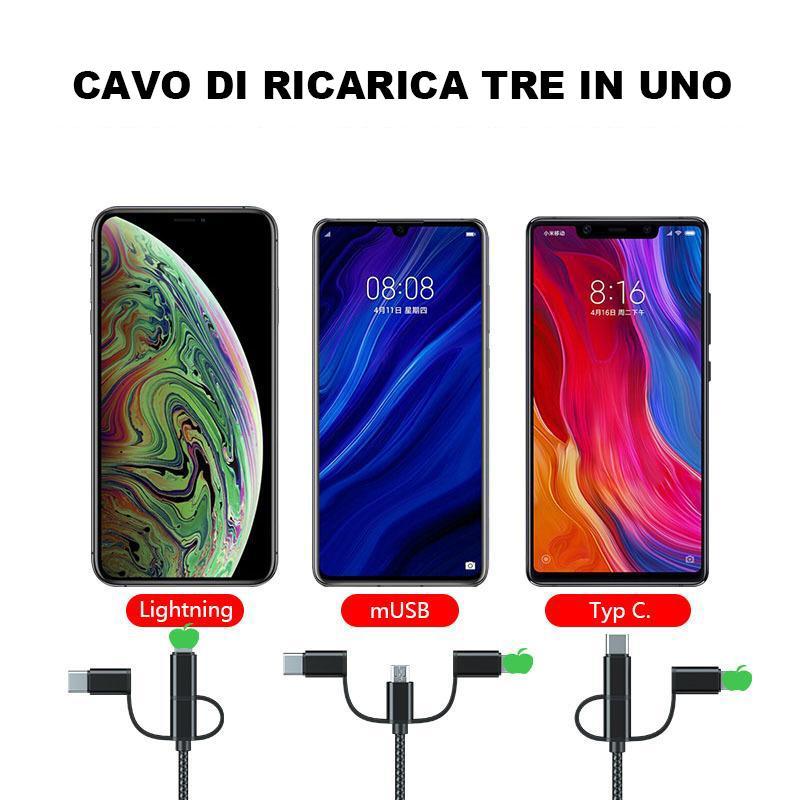 Cavo di ricarica universale 3 in 1