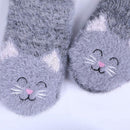 Damen Fuzzy Cat Socken mit Greifern