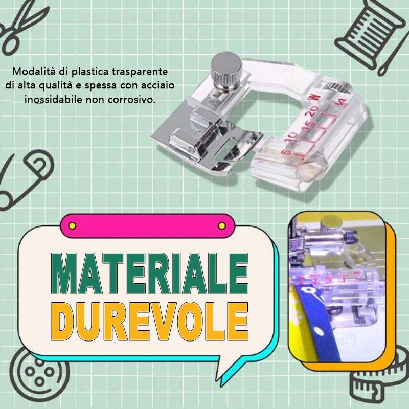 Piedino per rilegatura con nastro diagonale regolabile