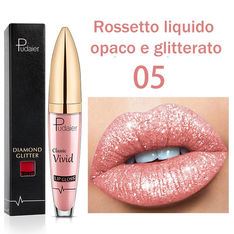 Rossetto brillante a lunga durata con diamante 18 colori