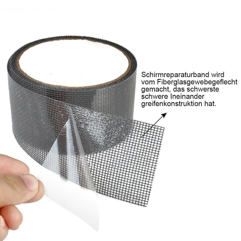 Bequee Reparatur für Fliegergitter, Terrassetür, Reparatur Fiberglas Stoff Masche Band oder Patch - hallohaus
