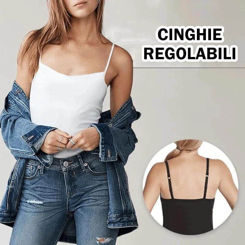 Reggiseno a canotta con cuscino integrato