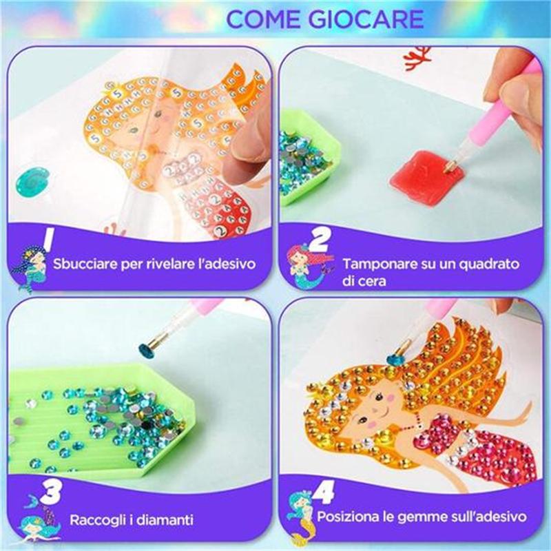 Adesivi per pittura con diamanti grandi gemme per bambini