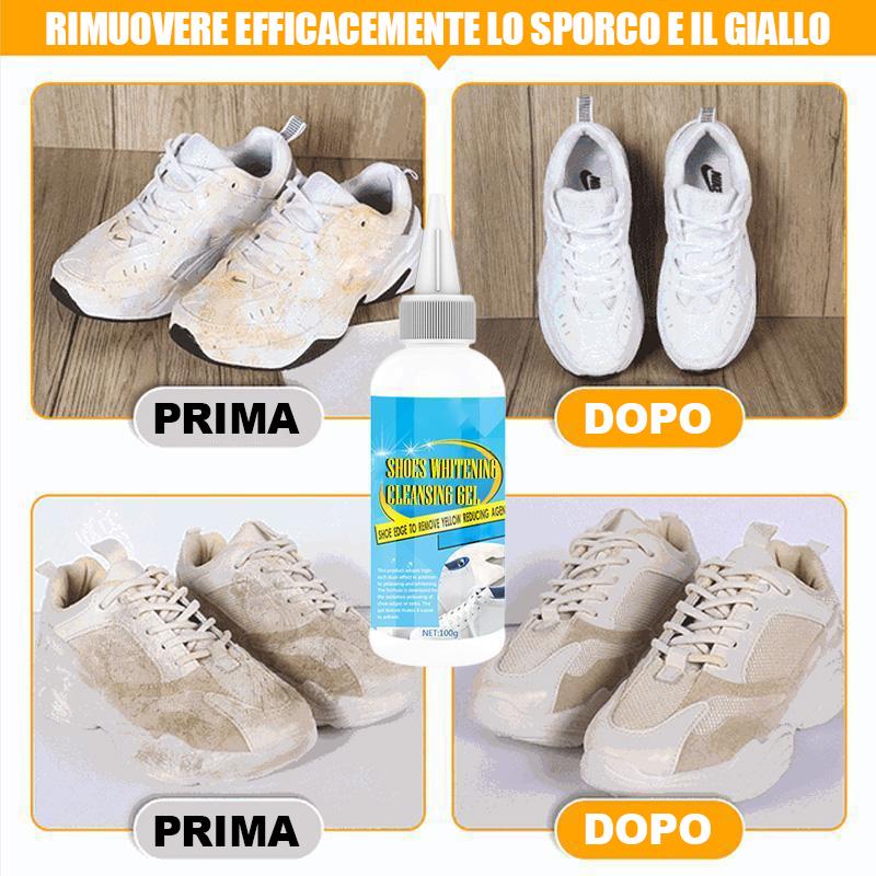 Gel detergente sbiancante per scarpe