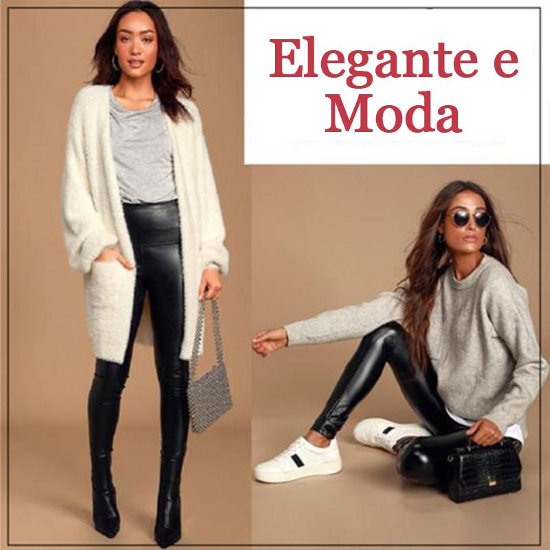 LEGGINGS IN ECOPELLE ELASTICIZZATA