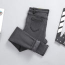 Jeans mit Stretch-Fleece-Futter mit hohem Bund