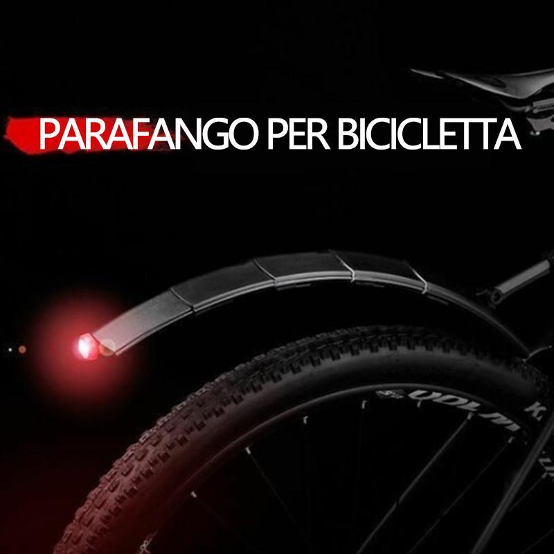 Parafango telescopico per bicicletta con fanale posteriore