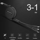 Multi USB Kabel,Einziehbares Ladekabel 3 in 1 Micro Type C Kompatibel für iPhone Android Smartphone