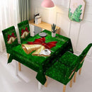 WEIHNACHTSDEKORATION STUHLBEZUG UND TISCHDECKE