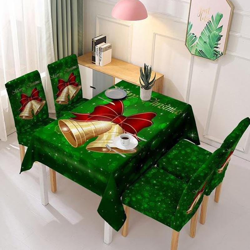 WEIHNACHTSDEKORATION STUHLBEZUG UND TISCHDECKE