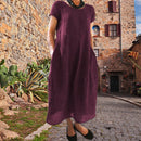 Lockeres einfarbiges Kleid