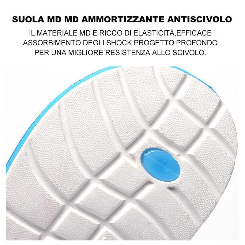 Pantofole infradito morbide arcobaleno da donna