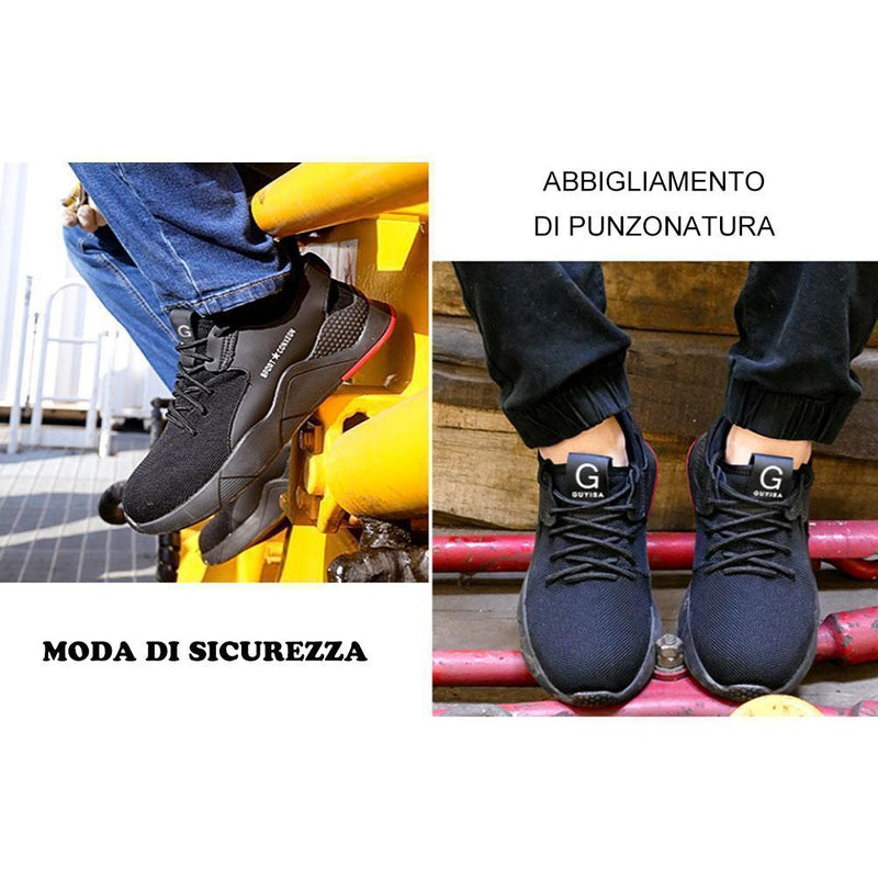 Scarpe da lavoro traspiranti e deodoranti