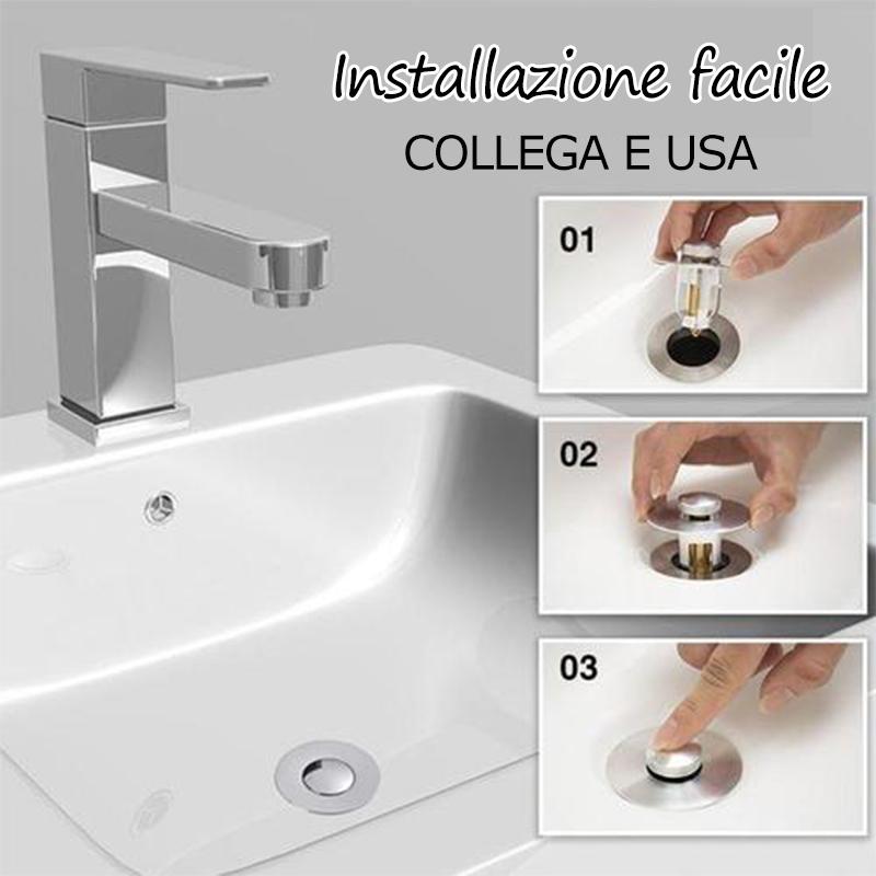 Tappo per lavabo a scomparsa