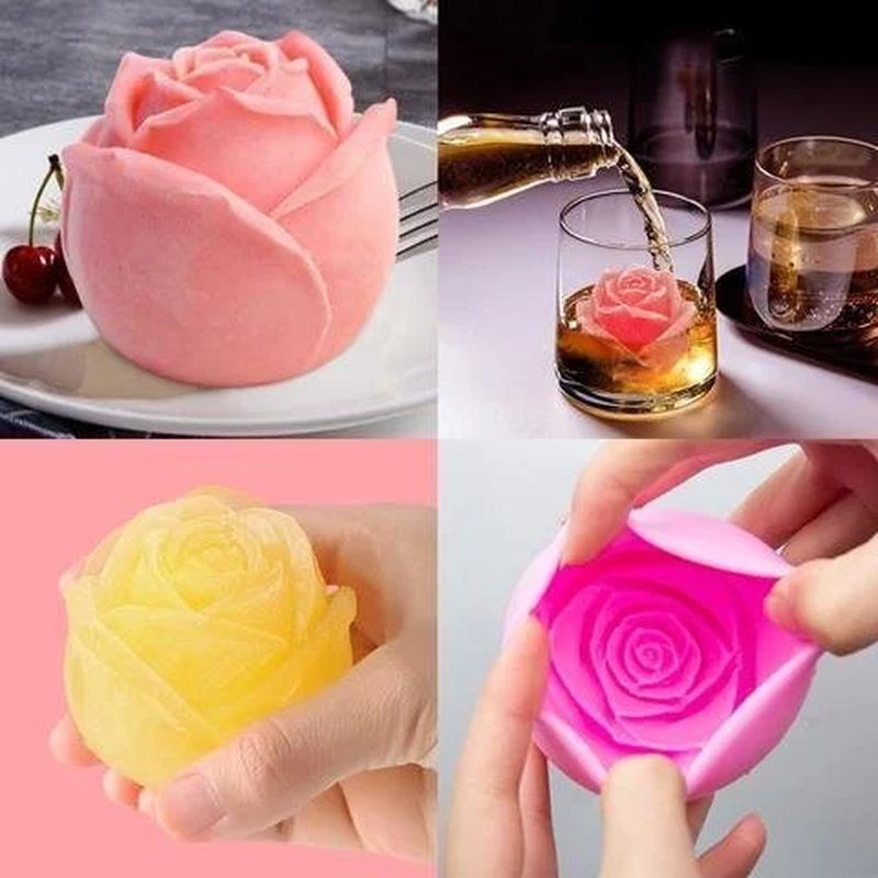 3D-form för isbitar med ros