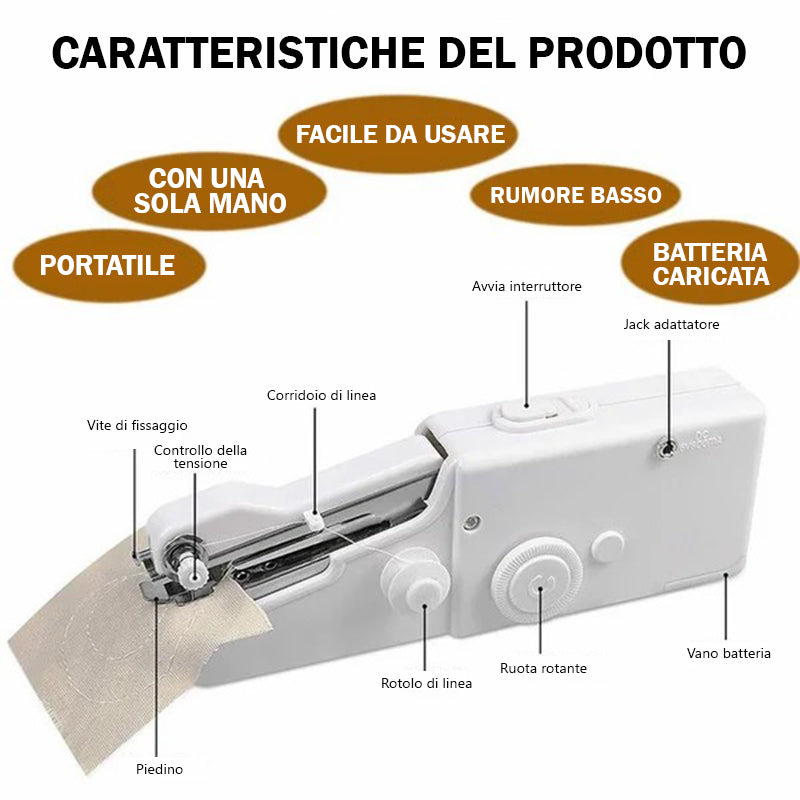 Mini macchina da cucire elettrica portatile