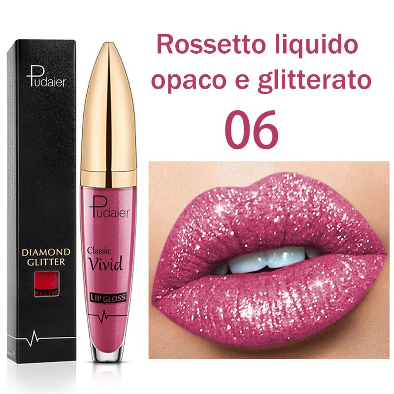 Rossetto brillante a lunga durata con diamante 18 colori