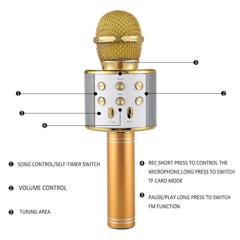 Microfono senza fili Bluetooth