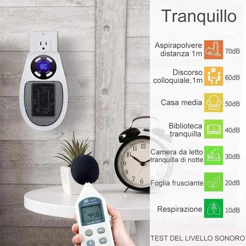 Riscaldatore elettrico con presa a muro