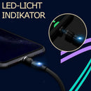 3-in-1-Universal-Magnet-kompatibles, um 360 ° drehbares, kostenloses Ladekabel