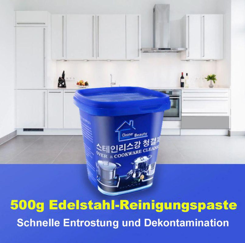 Leistungsstarke Reinigungspaste für Edelstahl-Kochgeschirr