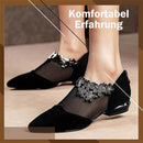Schwarze Spitzensandalen für Damen