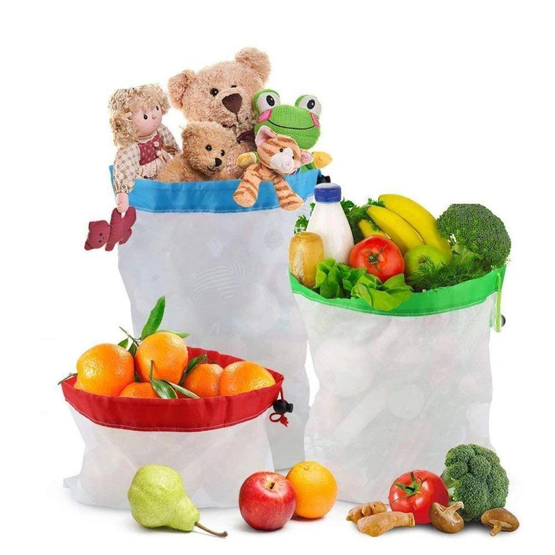 Wiederverwendbare Obst- und Gemüsebeutel, 12 Stücke