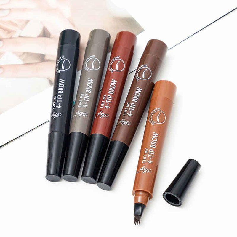 LineBrow Ultrafeiner 4-Tip-Head Langlebiger wasserdichter natürlicher Microblading-Augenbrauenstift