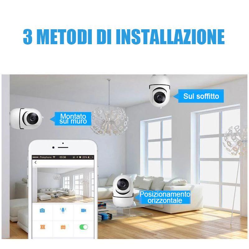 Videocamera di sicurezza AI intelligente - Localizzazione umana / Visione notturna HD