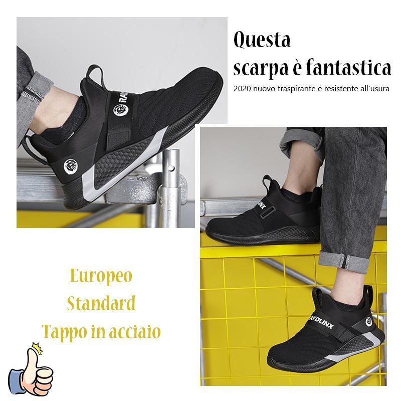 Scarpe antinfortunistiche leggere antiscivolo con acciaio