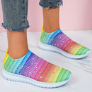 Atmungsaktive Strass-Freizeitschuhe