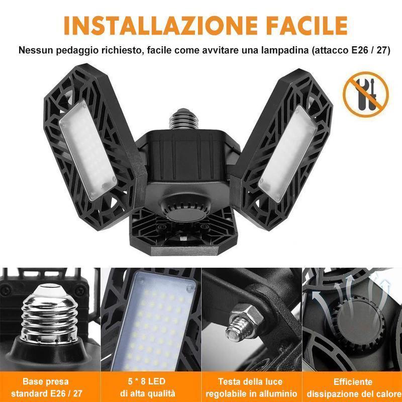 PLAFONIERA LED DEFORMABILE PER GARAGE