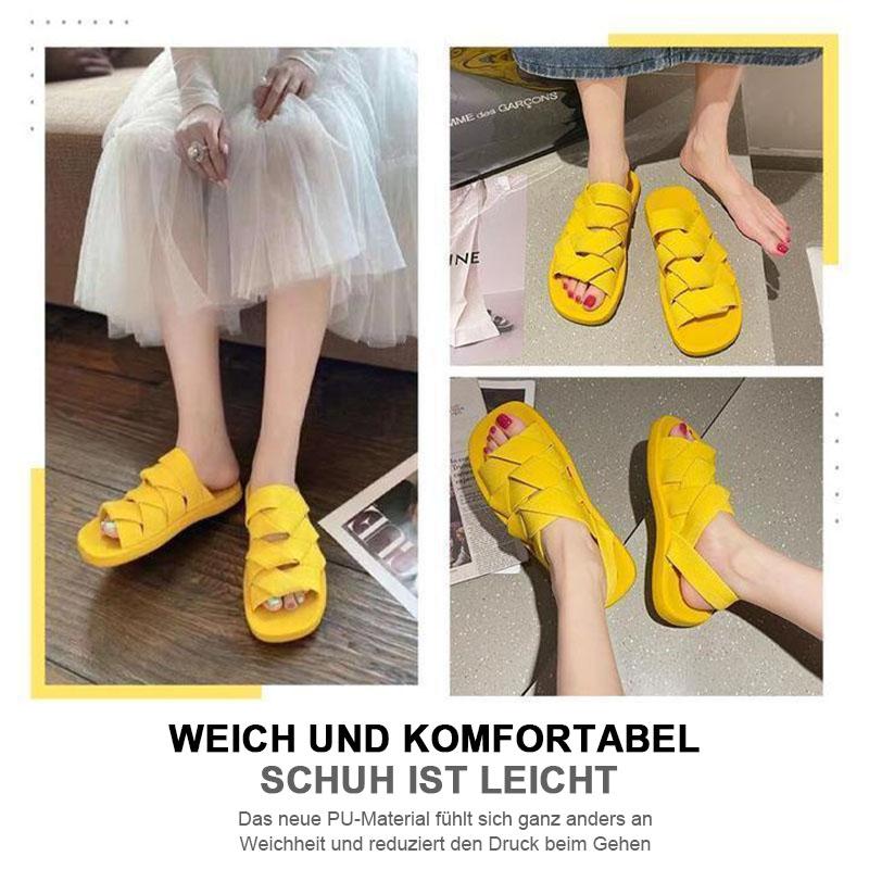 Elastische geflochtene Hausschuhe