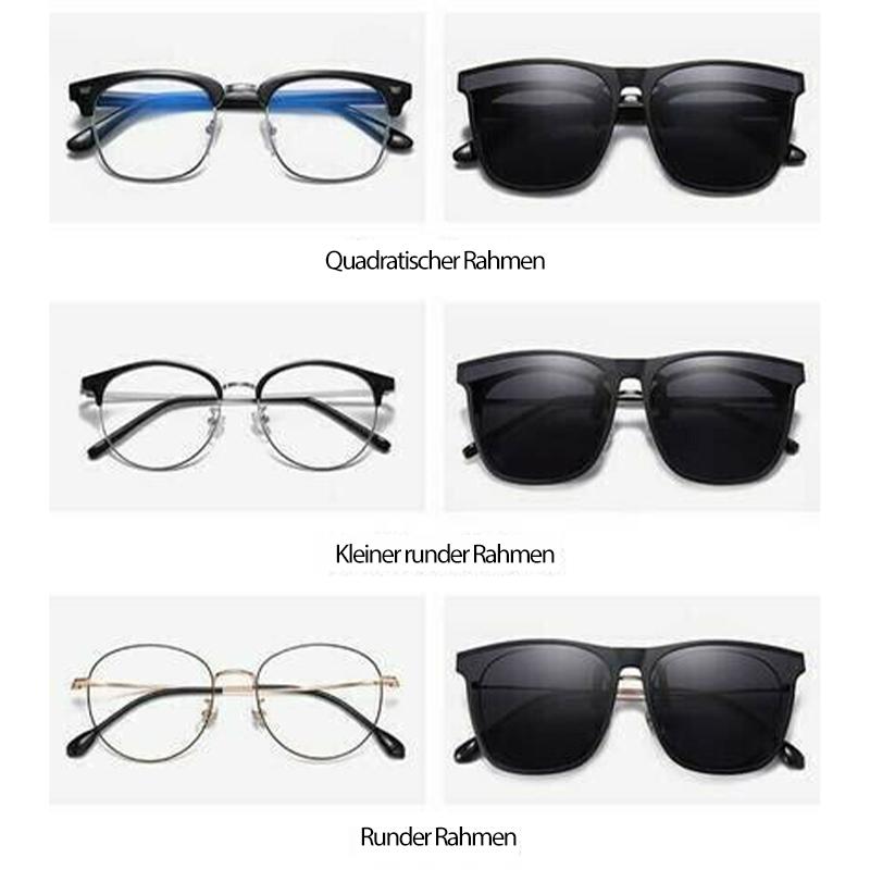 Polarisierte Clip-On-Clip-Top-Sonnenbrille aus Metall für Korrektionsbrillen