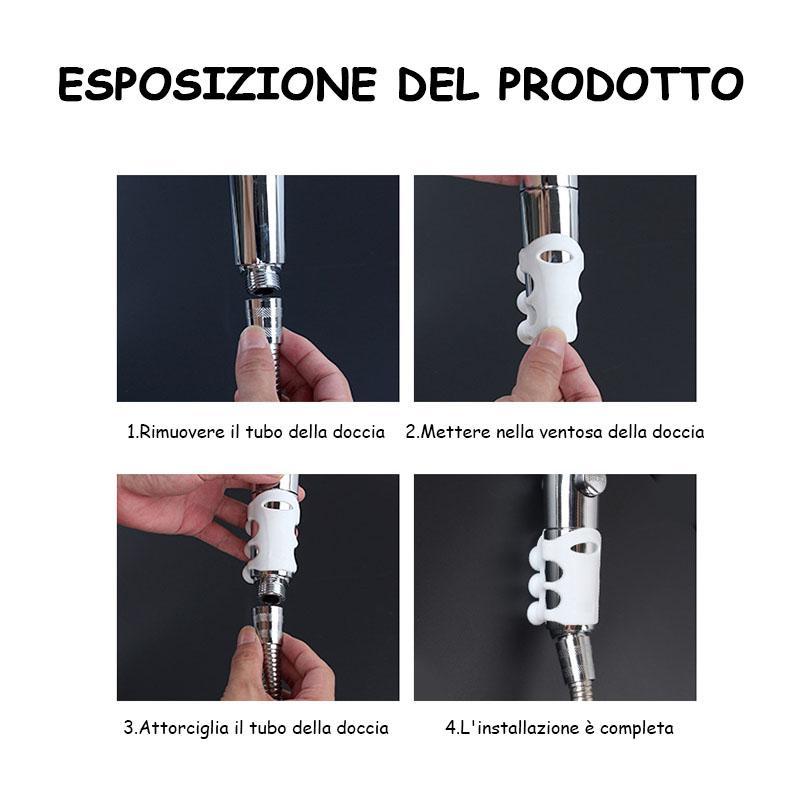 Supporto per soffione per doccia in silicone