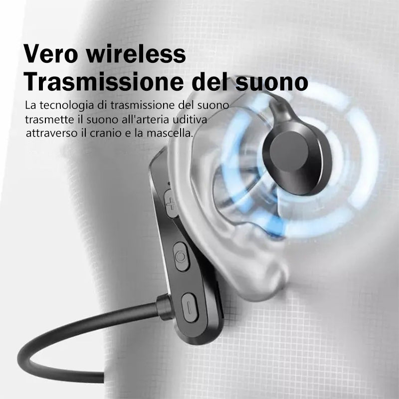 Cuffie a conduzione ossea senza fili Bluetooth per la corsa sportiva