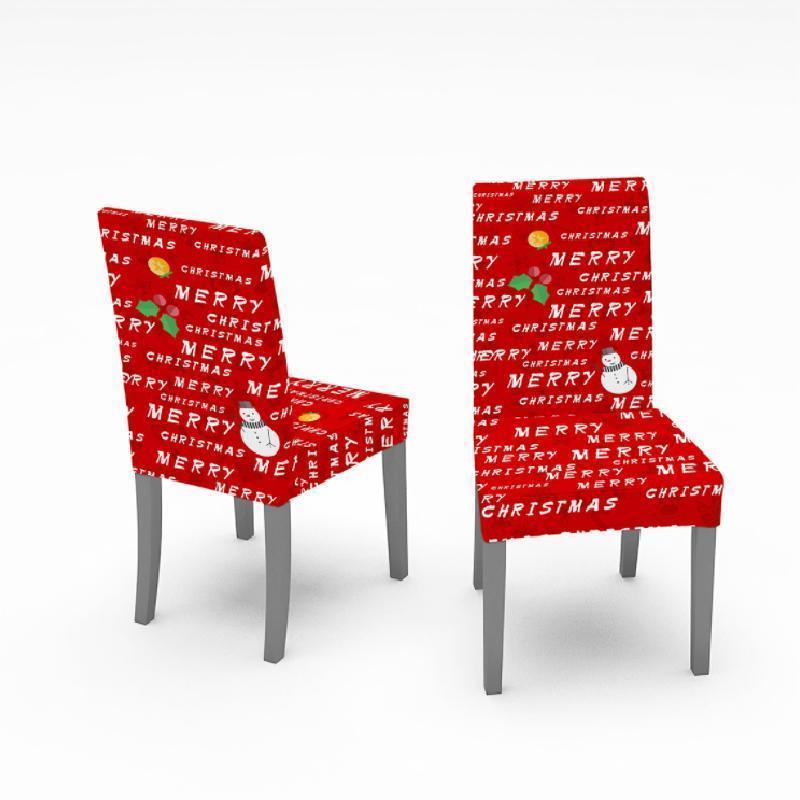WEIHNACHTSDEKORATION STUHLBEZUG UND TISCHDECKE