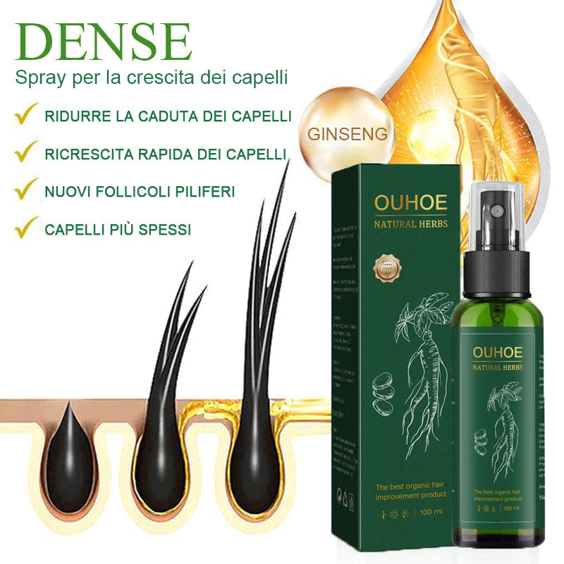 Spray per la crescita dei capelli al ginseng rosso