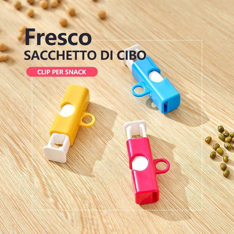 Clip per snack per sacchetti di alimenti freschi