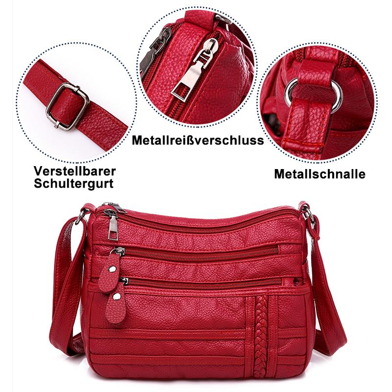 Weichem leder mehrschichtige umhängetasche