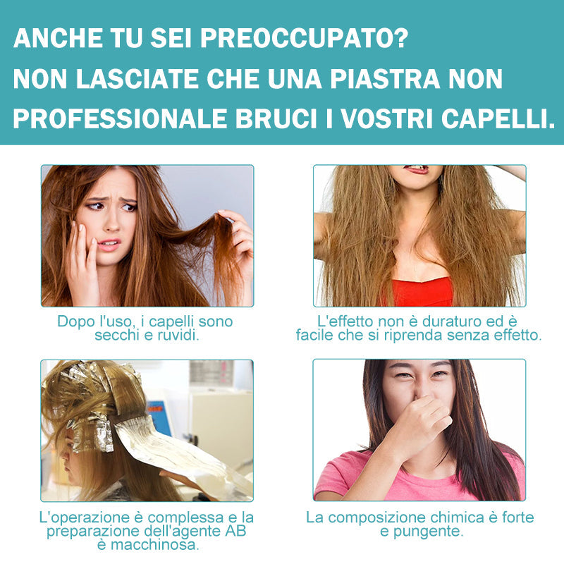 Crema correttrice di proteine per capelli lisci