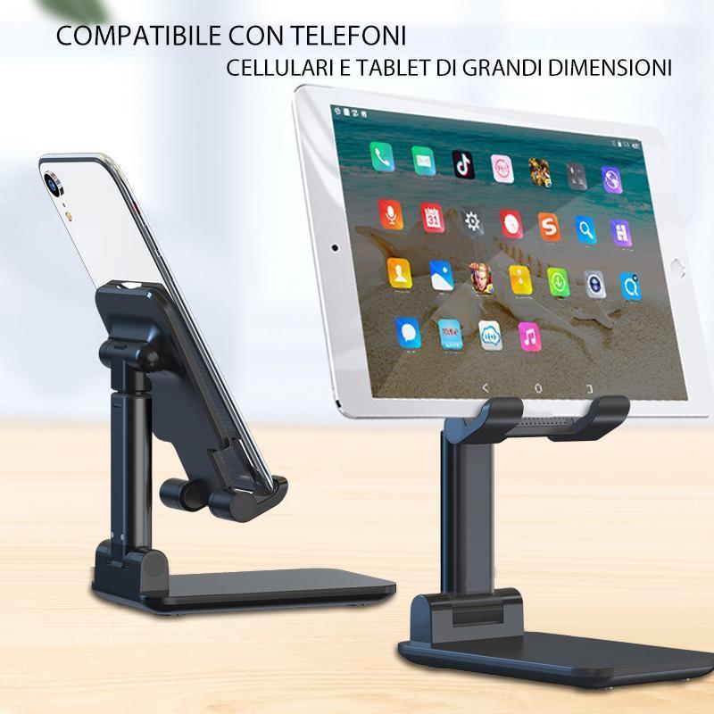 SUPPORTO PIEGHEVOLE DA TAVOLO PER TELEFONO E TABLET