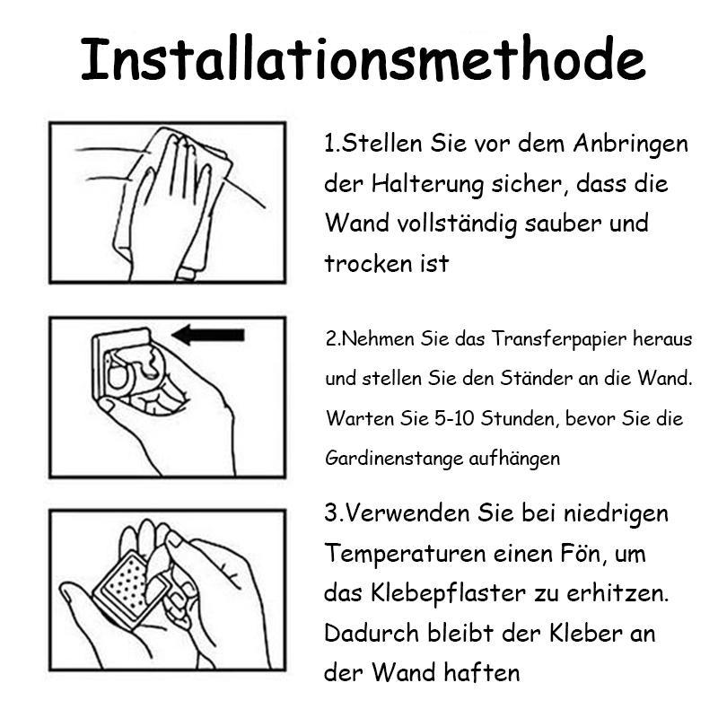 Nagellose Verstellbare Stangenhalterungen