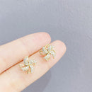 Exquisite rotierende Windmühlen-Ohrringe aus Kristall