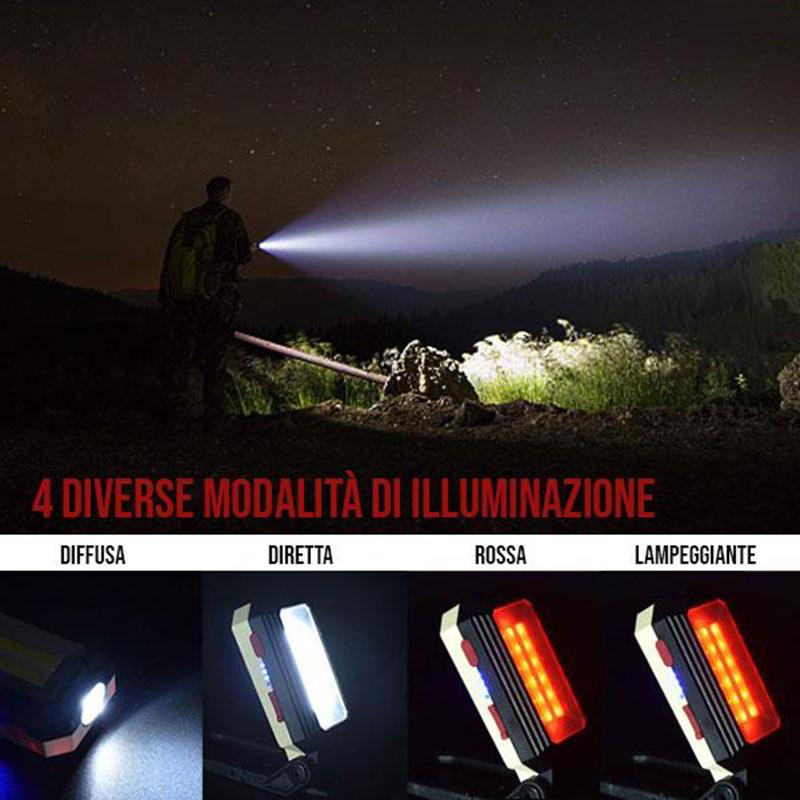 LAMPADA PORTATILE MULTIFUNZIONALE A LED