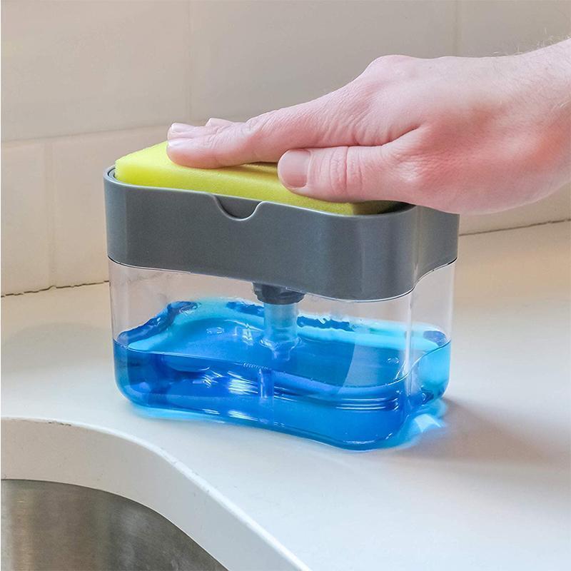 Dispenser di sapone e porta spugna