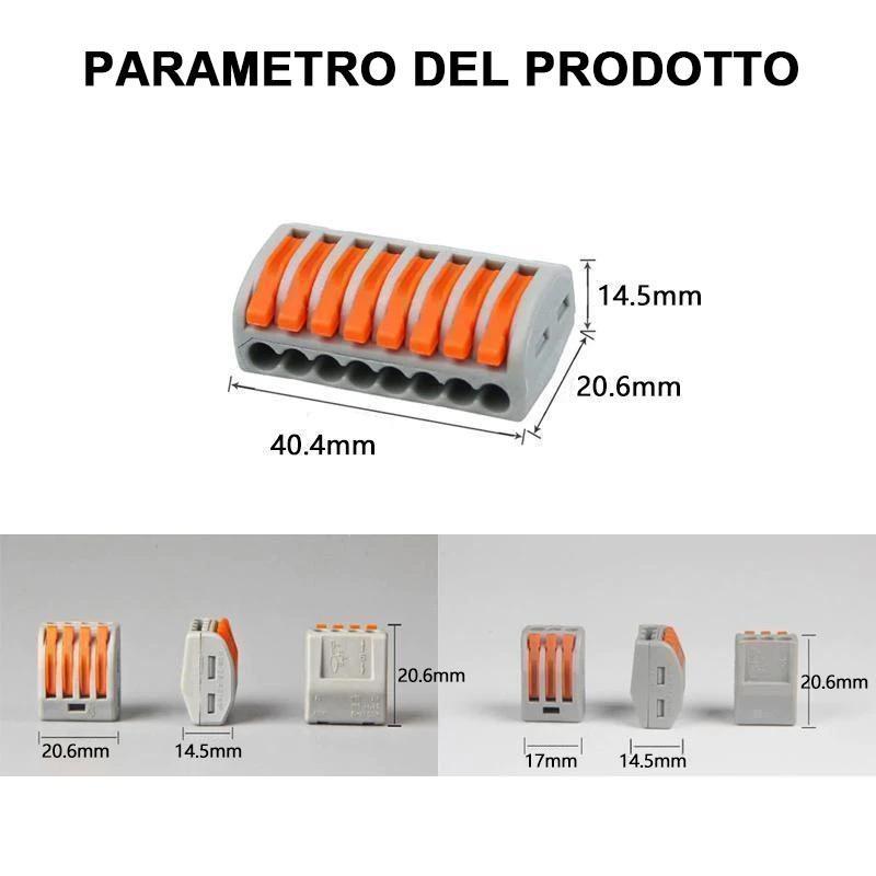 Morsettiera connettore cavo universale per cablaggio rapido (10 pezzi)